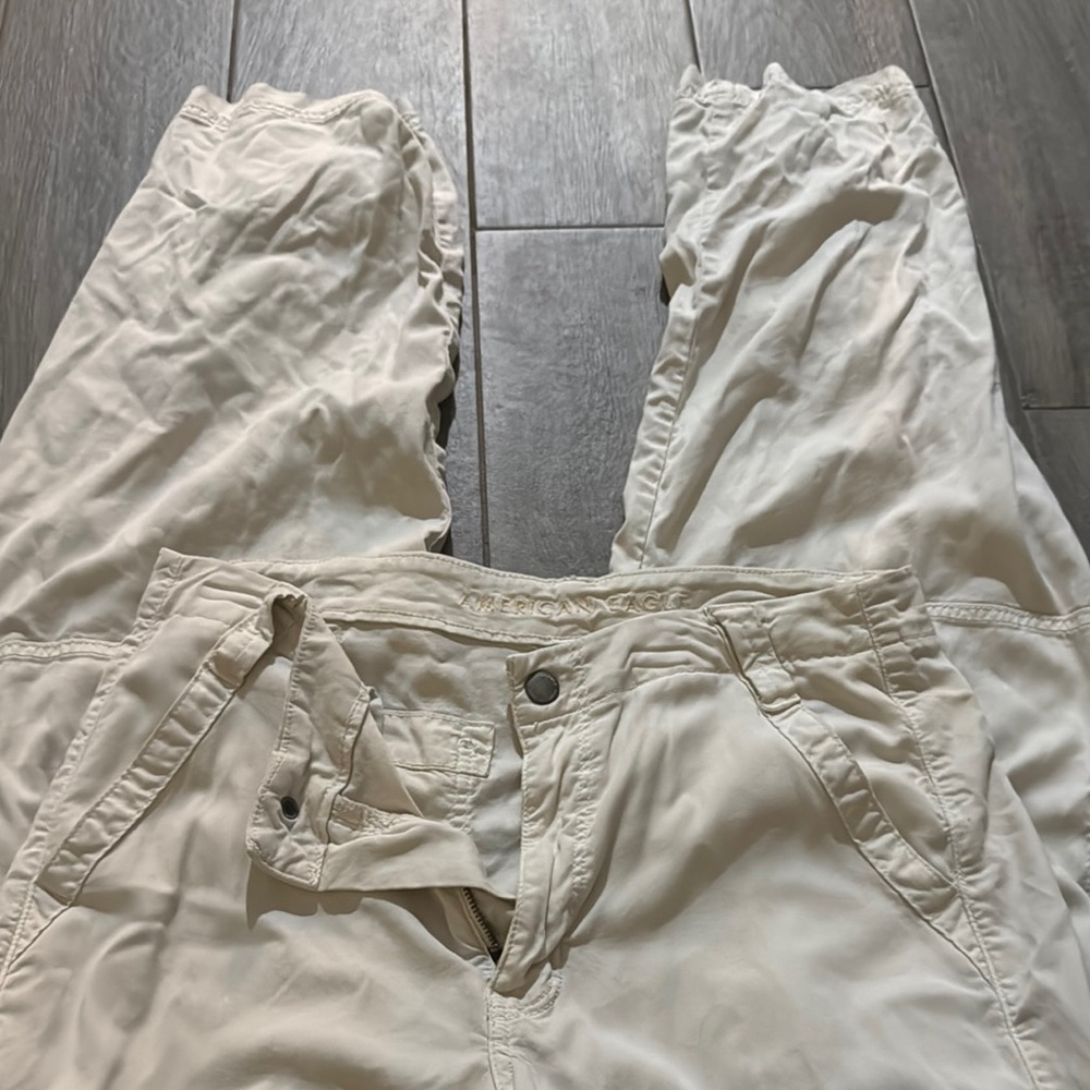 Women’s Cream Cargo Pants